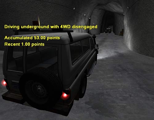 Mengemudi di bawah tanah dengan kesalahan 4WD terlepas
