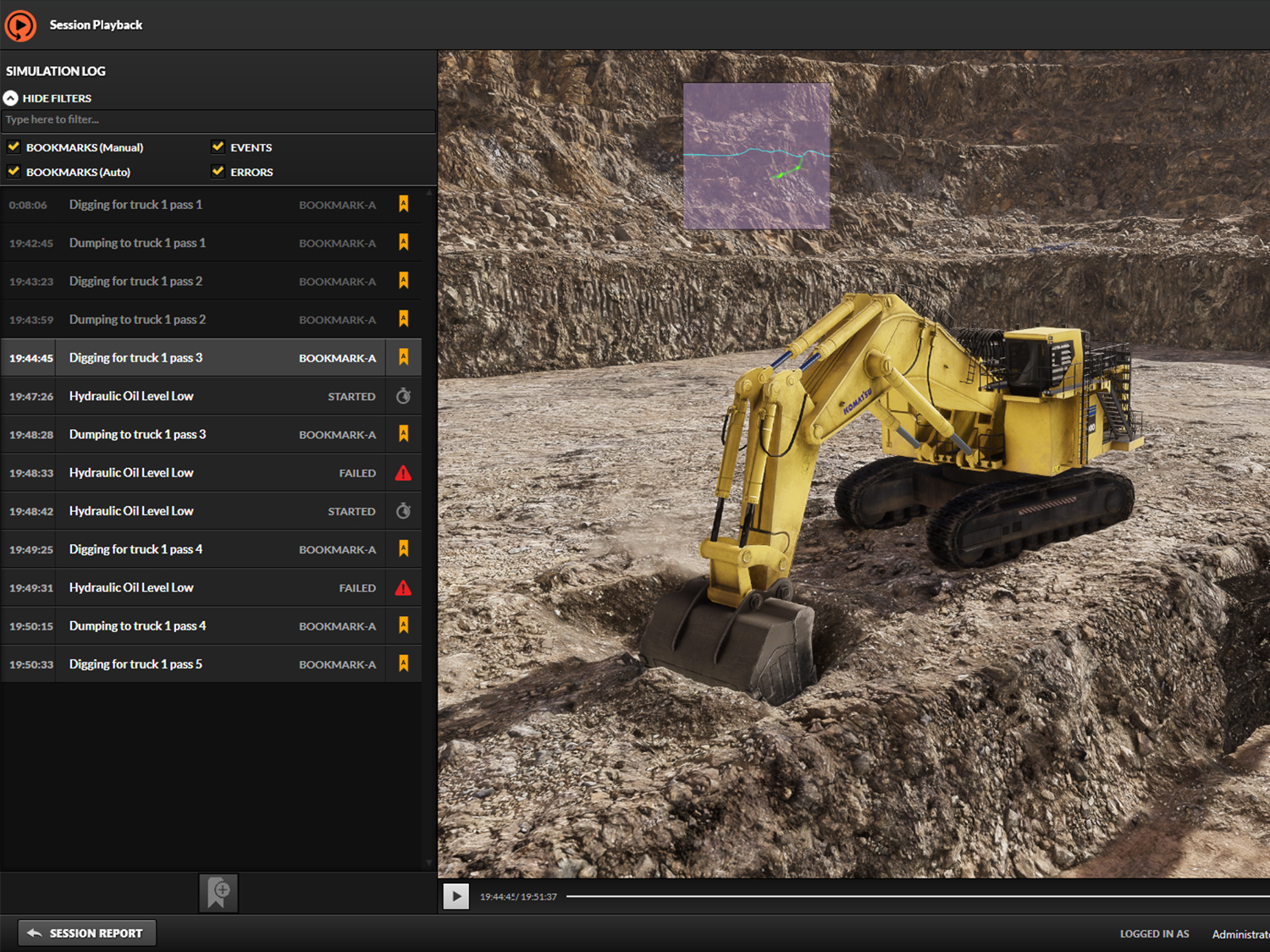 Antarmuka Pemutaran Sesi 3D